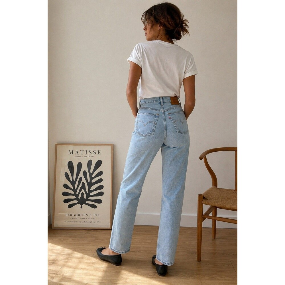 Levi’s Premium Wedgie Straight Jeans Women’s 27 Light Wash High Rise 90s W27 L26